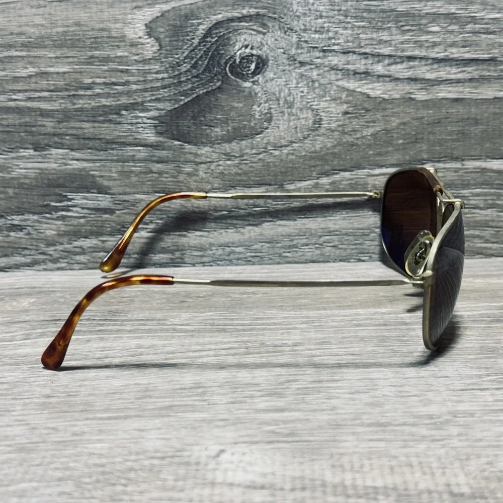 Sunglasses Mens Silver Yellow Aviator Tortoise Top Bar Gradient Lens Metal